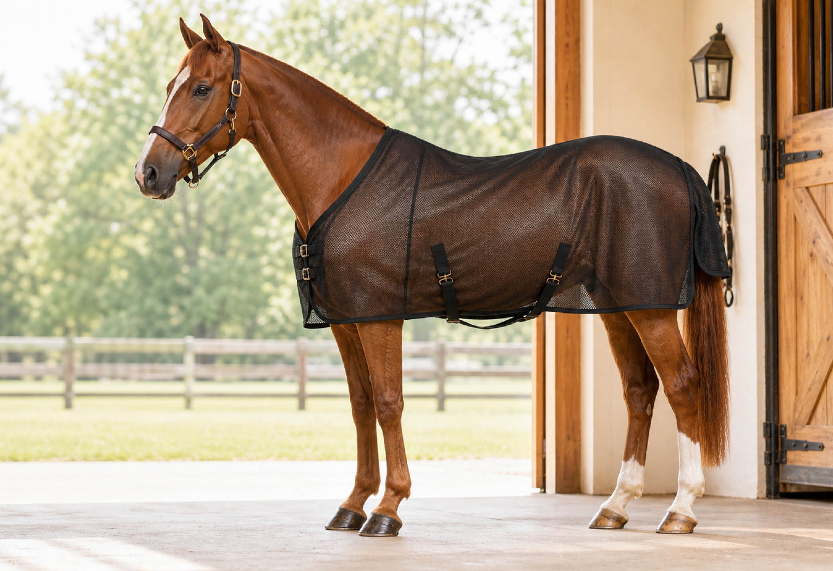 AeroGuard black breathable mesh summer fly sheet for horses - product image 10
