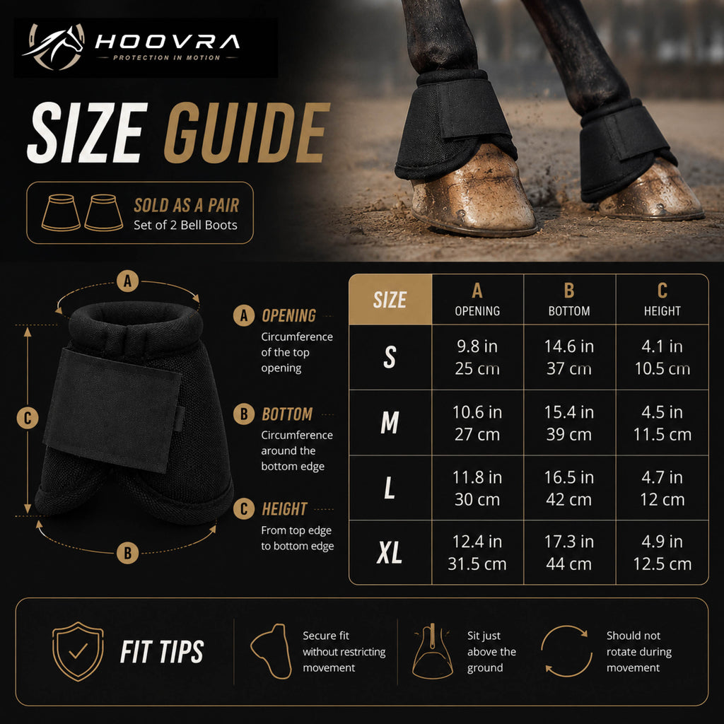 Hoovra Stride Shield contoured bell boots for horse hoof protection - product image 10
