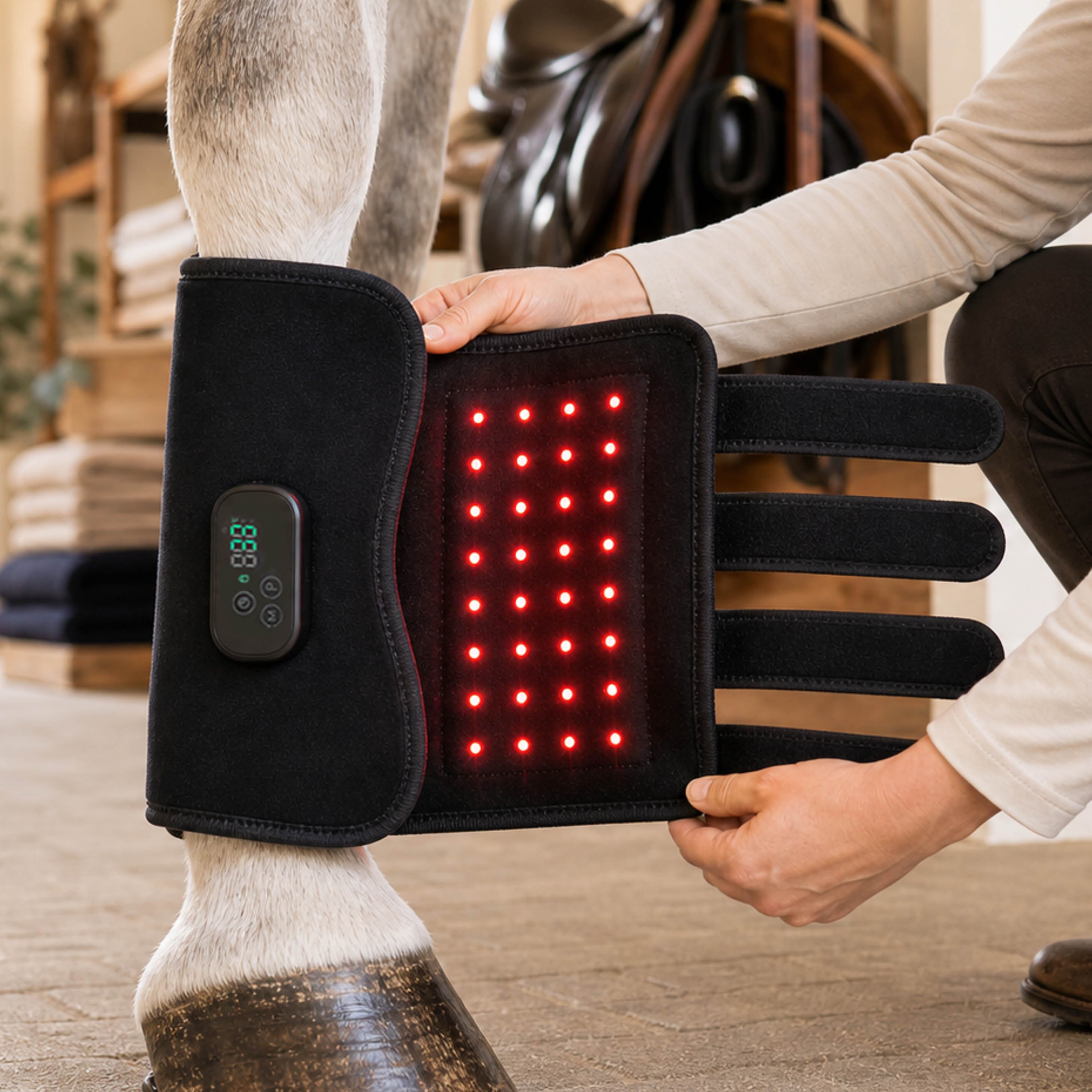 Stride Glow equine red and near-infrared light leg wrap - product image 02