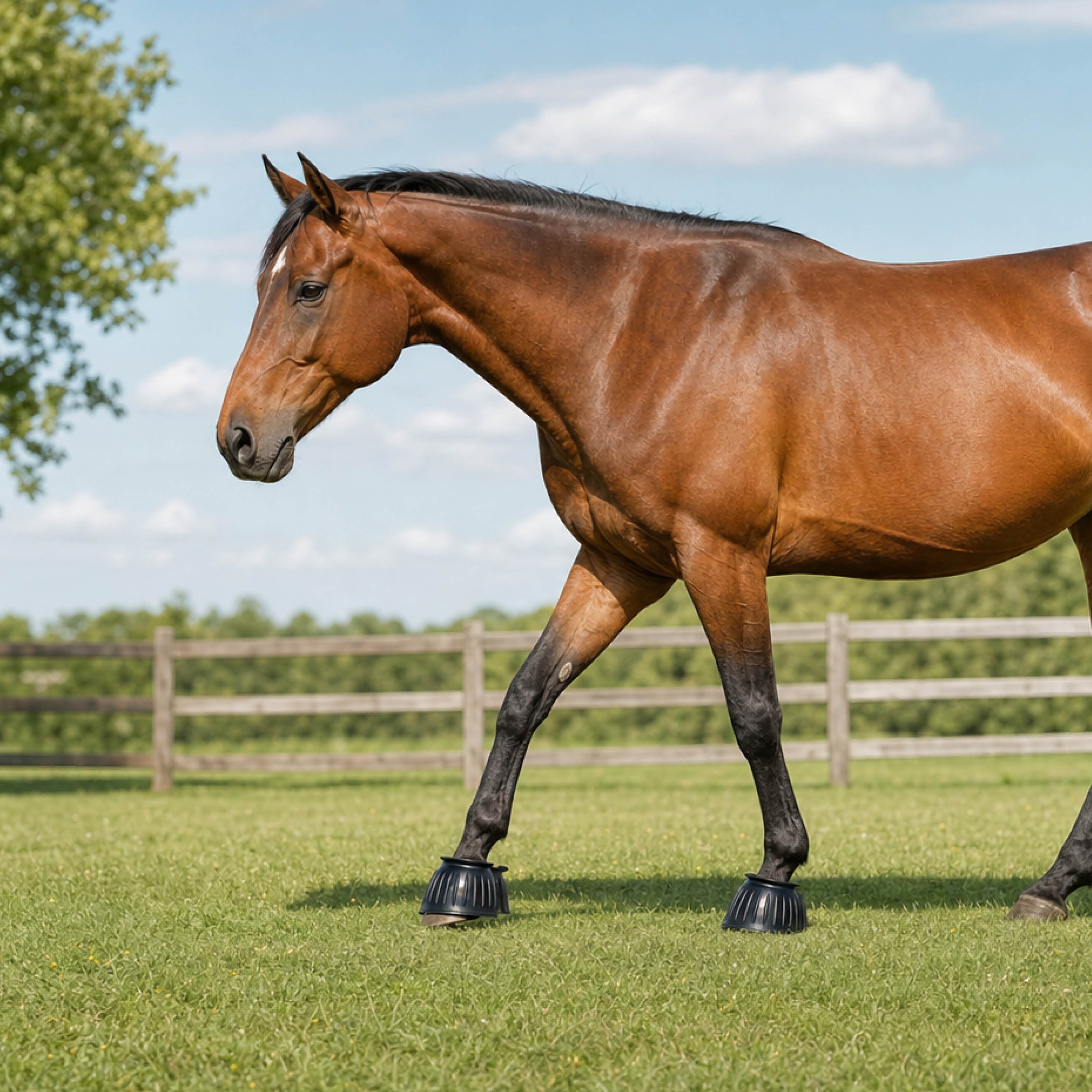 Stride Shield rubber bell boots for horse hoof protection - product image 03