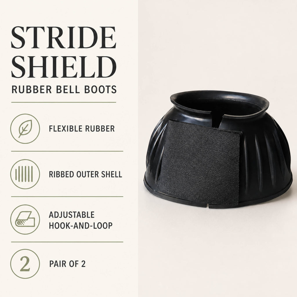Stride Shield rubber bell boots for horse hoof protection - product image 04