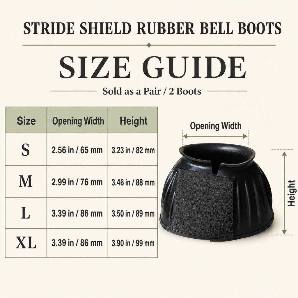 Stride Shield rubber bell boots for horse hoof protection - product image 09