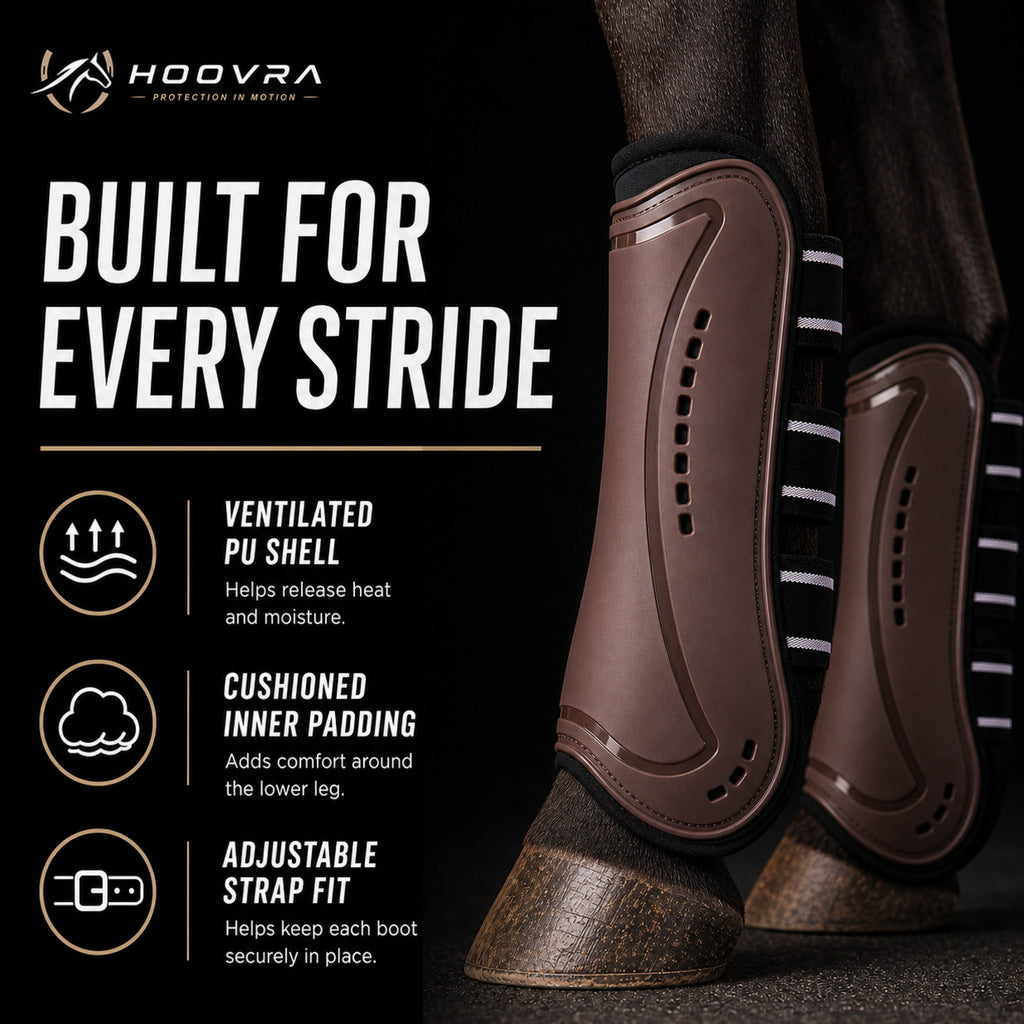 Stride Shield vented tendon and fetlock boot set for horses - product image 09
